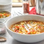 This low calorie and low carb vegetable soup is my super tasty version of that cabbage soup everyone makes. It's full of flavor and healthy vegetables and easy to freeze. Each serving has only 70 calories and 5.1g net carbs.