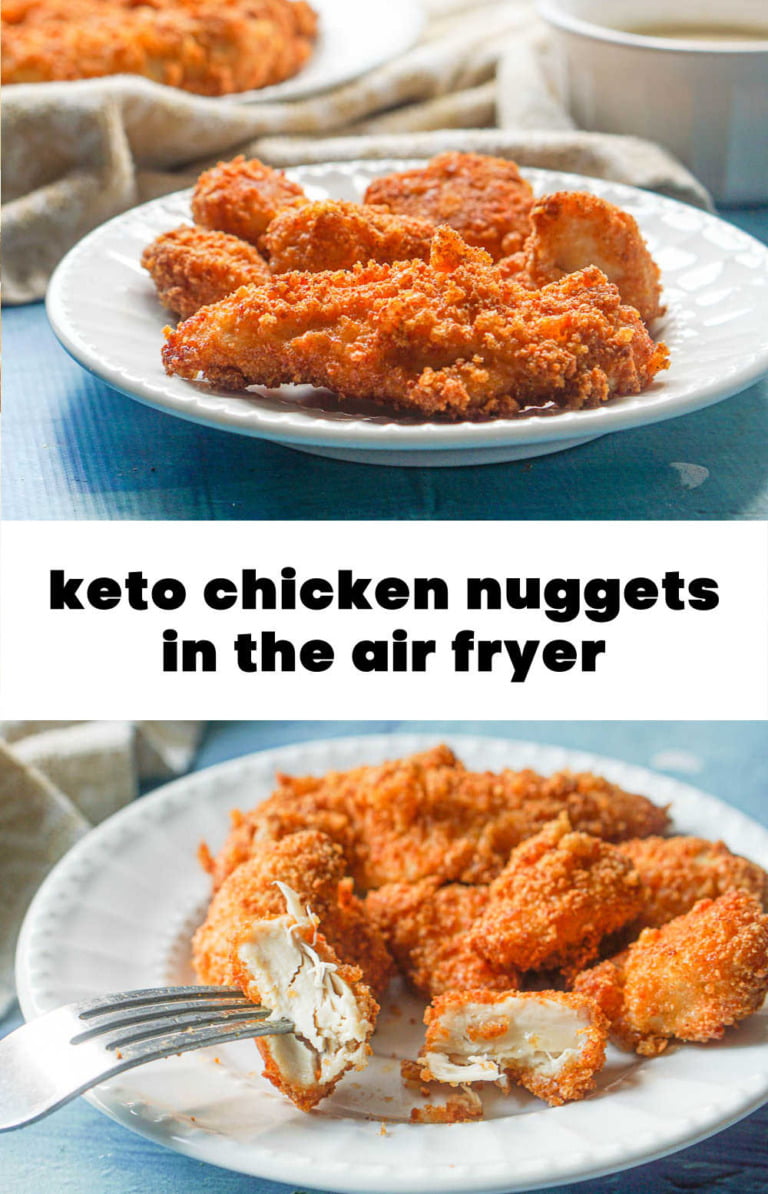 Air Fryer Keto Chicken Nuggets Recipe - gluten free and low carb!