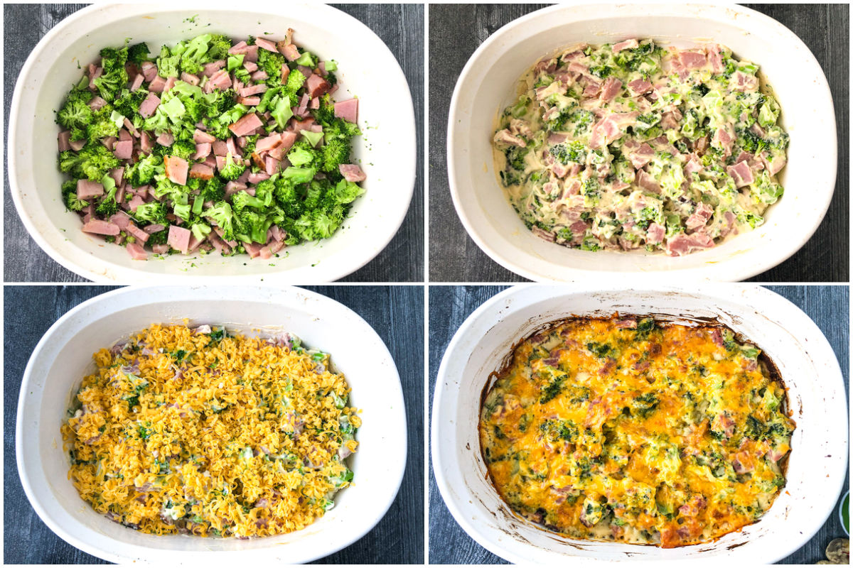 Keto Ham and Broccoli Casserole easy recipe using leftover ham!