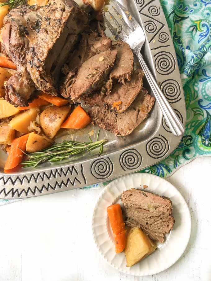 Easy Garlic & Rosemary Leg of Lamb in the Instant Pot for Easter!