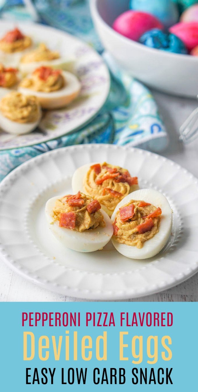 Pepperoni Pizza Flavored Deviled Eggs Easy Keto Snack My Life Cookbook