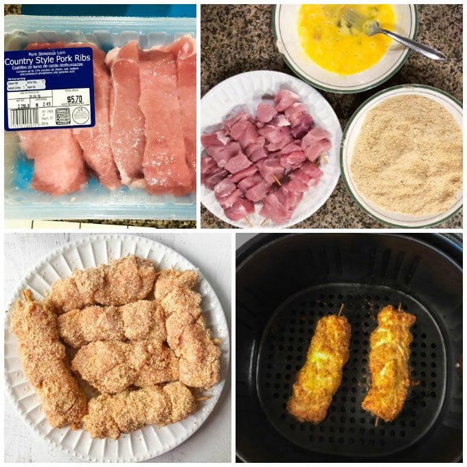collage of how to make city chicken