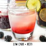 glass of tequila sunset keto cocktail