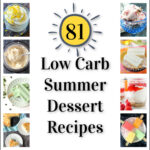 collage of keto summer desserts and text