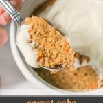 spoonful of carrot cake healthy mug cake with sugar free frosting