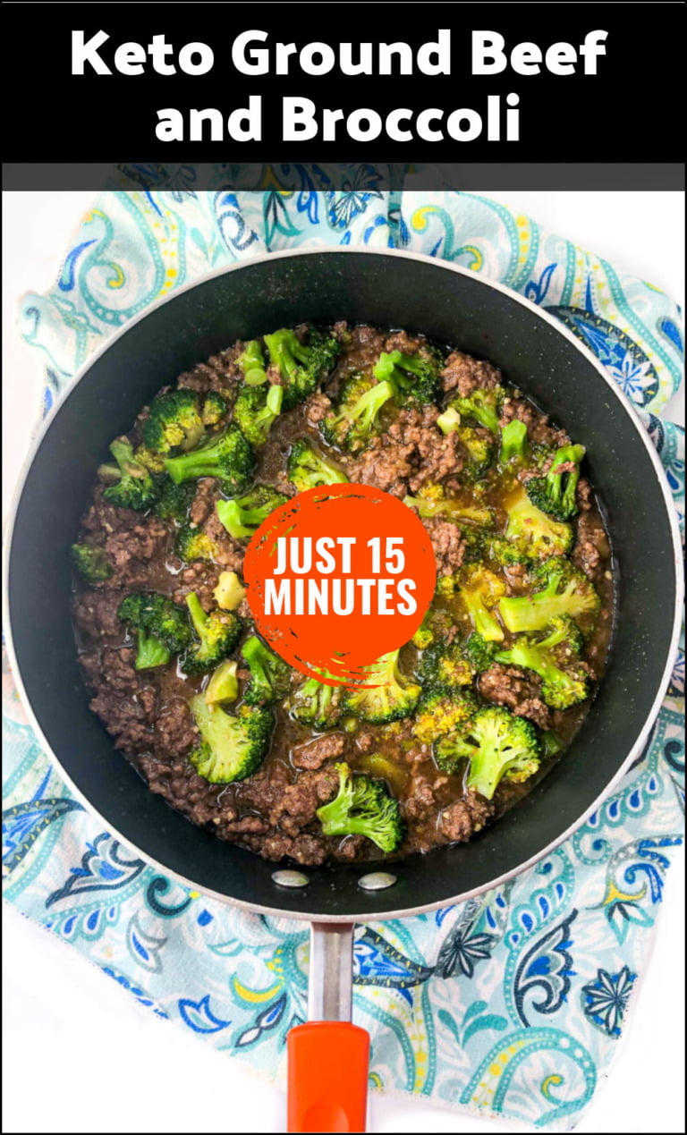 Keto Ground Beef and Broccoli Recipe easy keto dinner in 15 minutes!