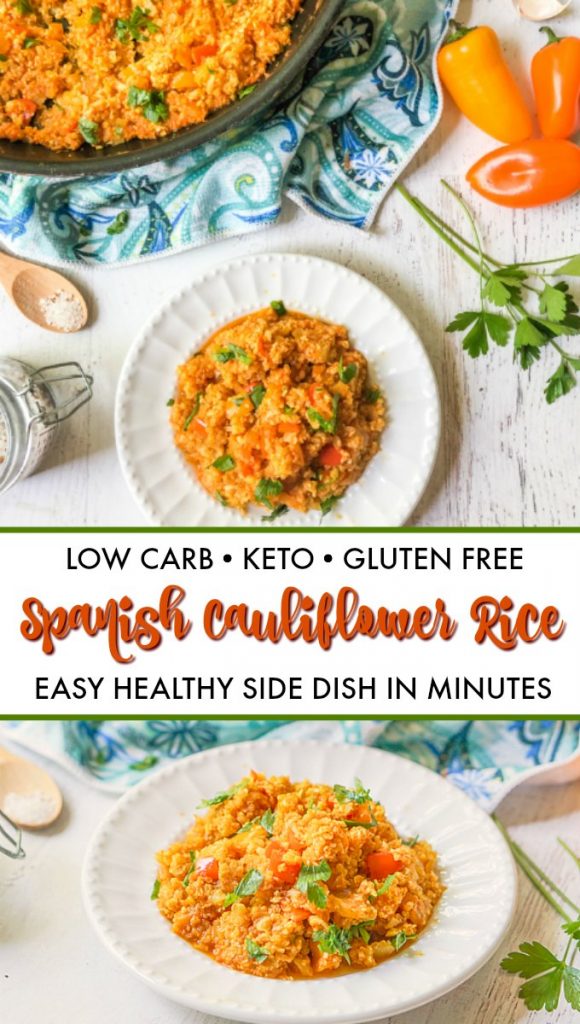 Low Carb Spanish Cauliflower Rice Recipe Easy Tasty Side Dish My