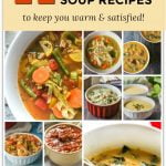 collage of low carb soups with text overlay
