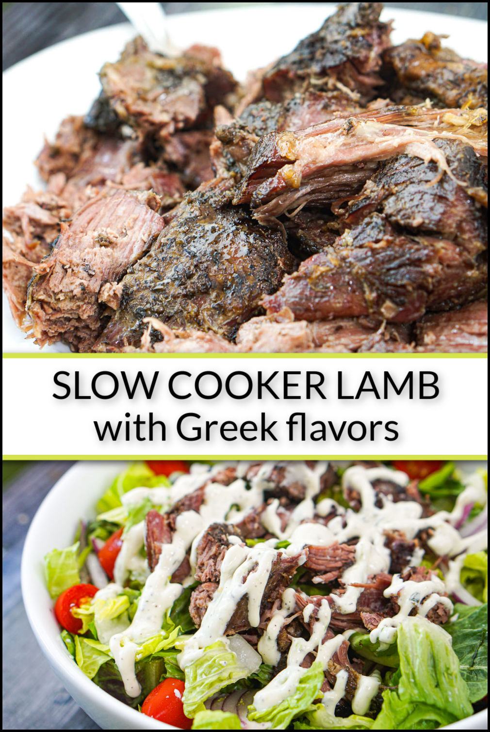 Slow Cooker Greek Lamb Recipe for gyros or low carb salads!