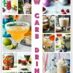 collage of low carb drink pics with text overlay