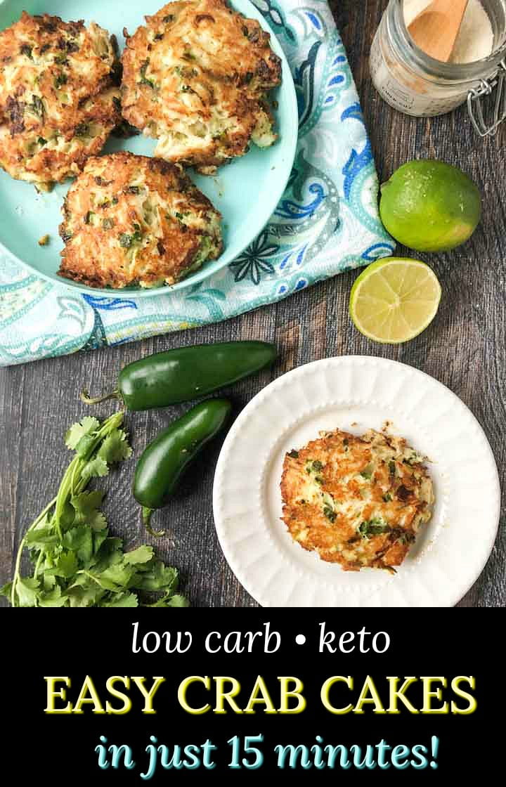 Easy Low Carb Crab Cakes With Jalapeno & Lime Done In 15 Minutes