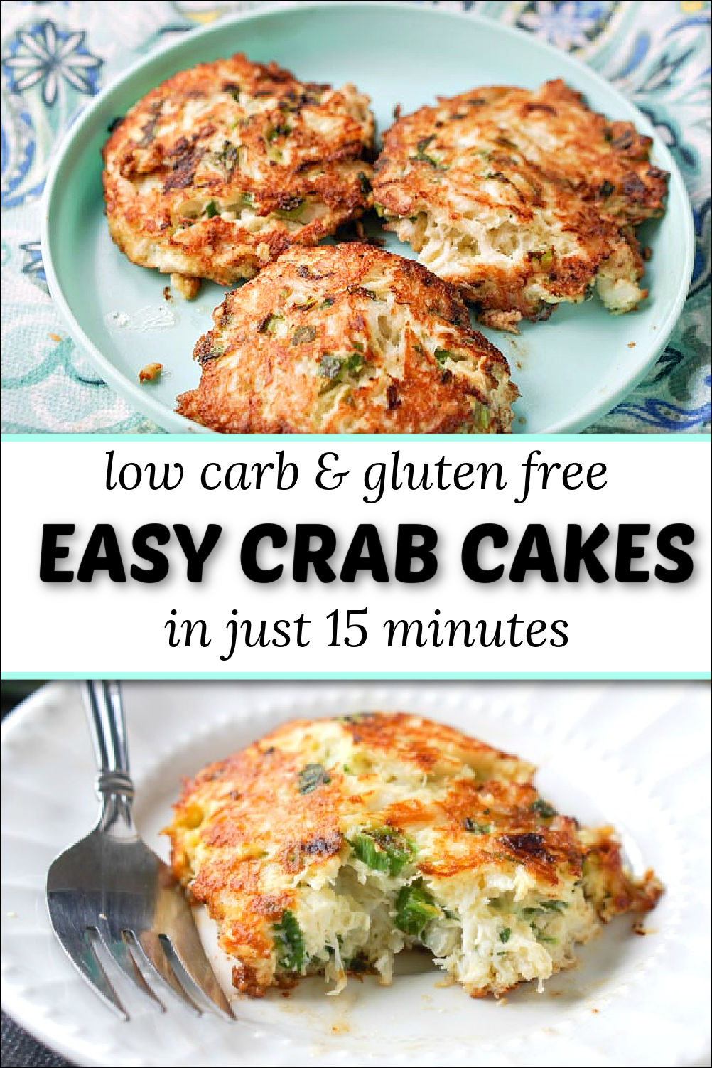 Keto Crab Cakes Recipe - easy low carb seafood dinner in 15 minutes!