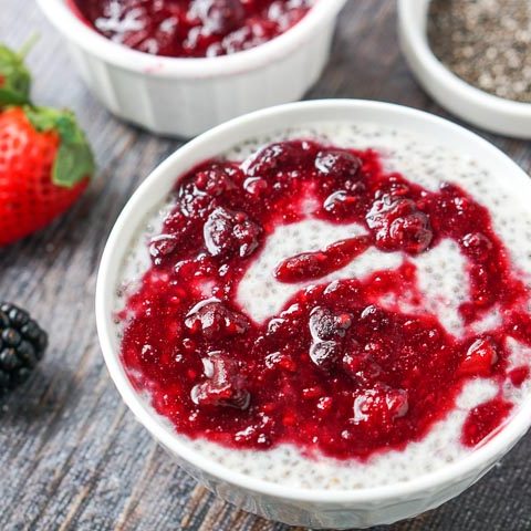 Low Carb High Protein Berry Chia Pudding