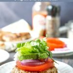a keto everything spice turkey burgers with healthy toppings and text