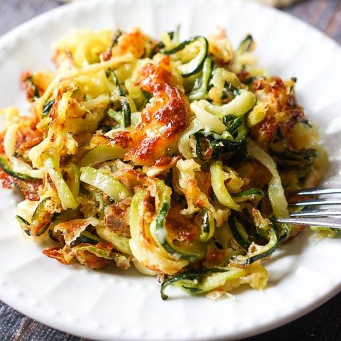 Keto Cheesy Zucchini Noodles in the Air Fryer