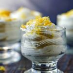 keto lemon cheesecake mouse with lemon zest and text