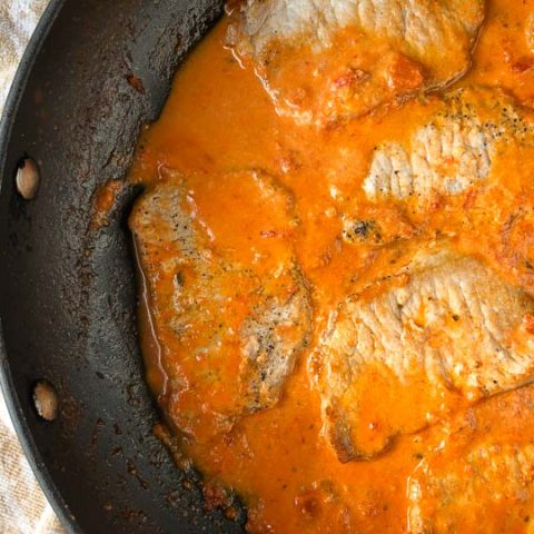 Easy Keto Creamy Tomato Pork Chops 