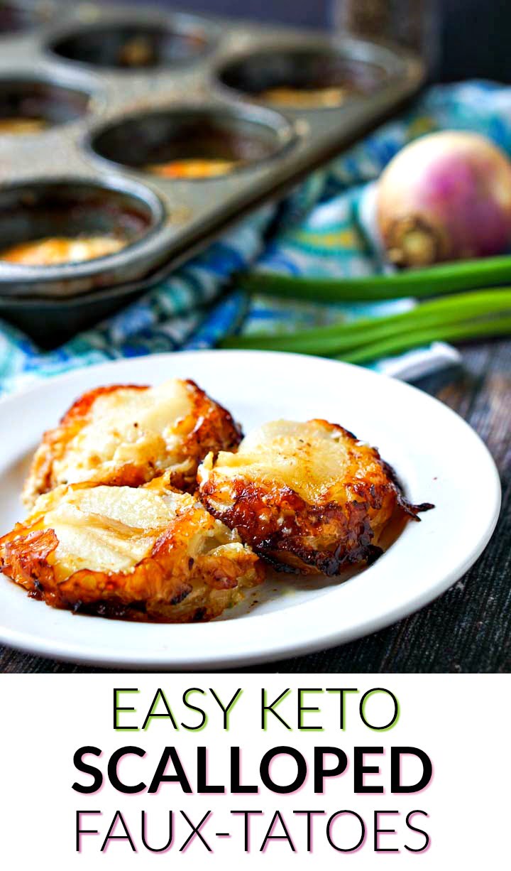 Cheesy Keto Scalloped Turnips Recipe 4 ingredient low carb side dish!