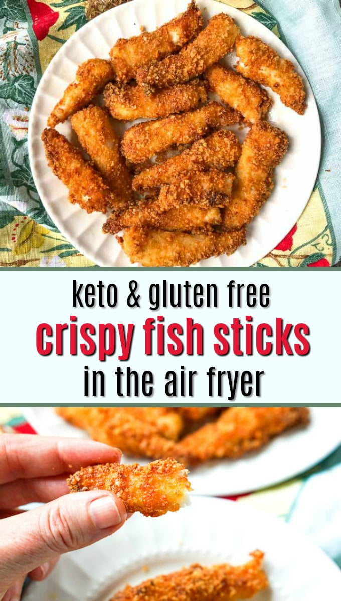 Keto Air Fryer Fish Sticks Recipe for an easy low carb seafood dinner! My Life Cookbook