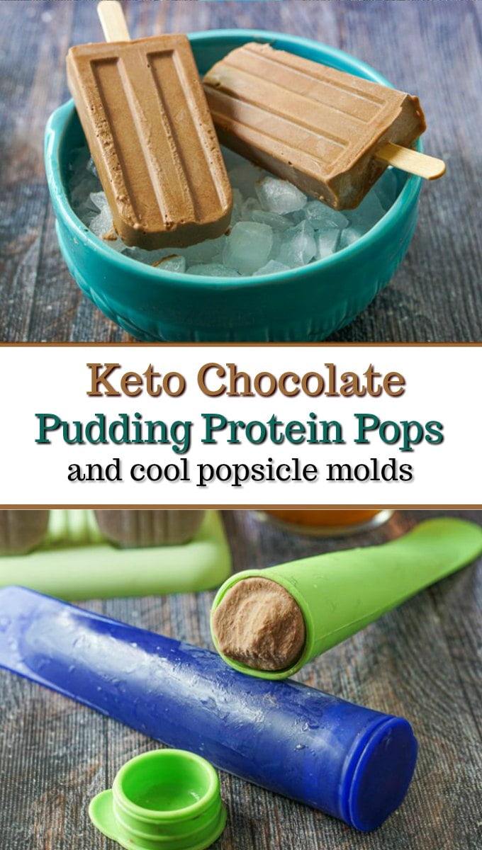 Low Carb Chocolate Pudding Protein Pops a fun summer keto snack!