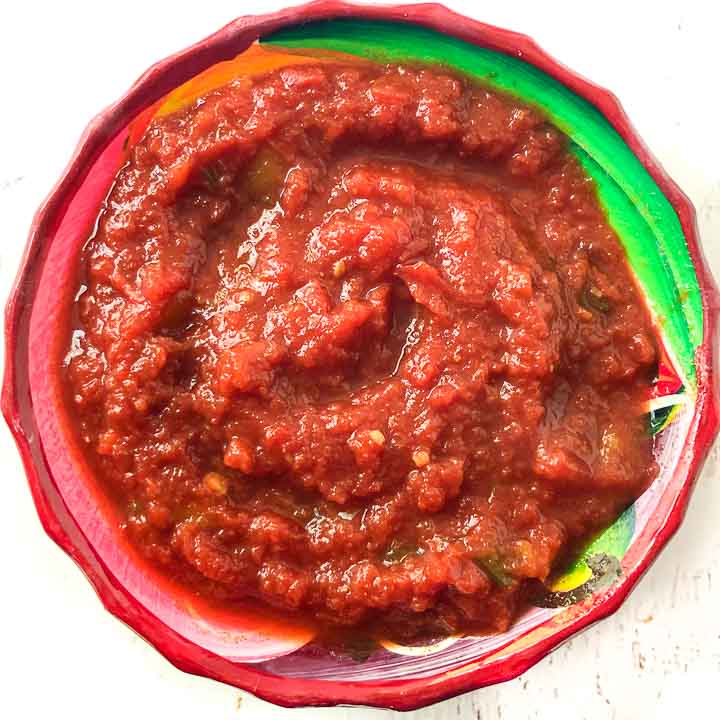 The Best Homemade Low Carb Salsa in the Slow Cooker - great for canning!