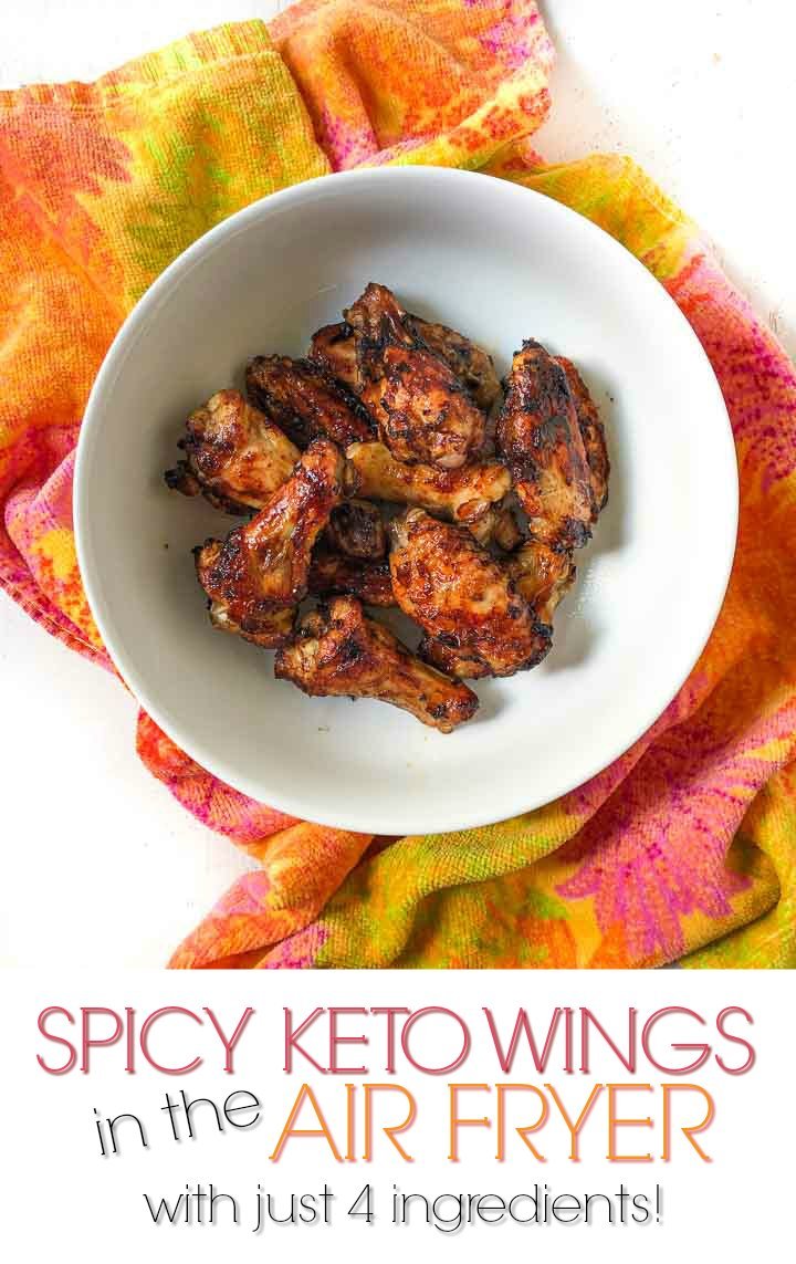 Keto Spicy Asian Wings In The Air Fryer From Frozen 4 Ingredients