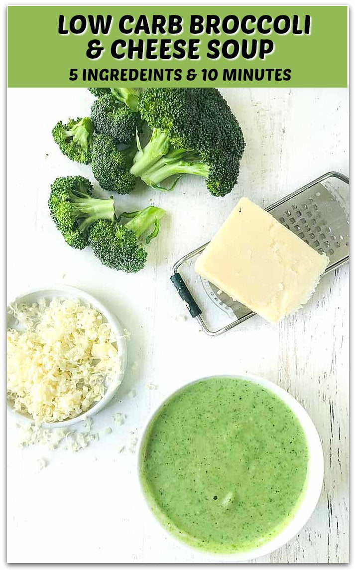 Keto Broccoli Cheese Blender Soup 4 Ingredients, 10 Minutes! My