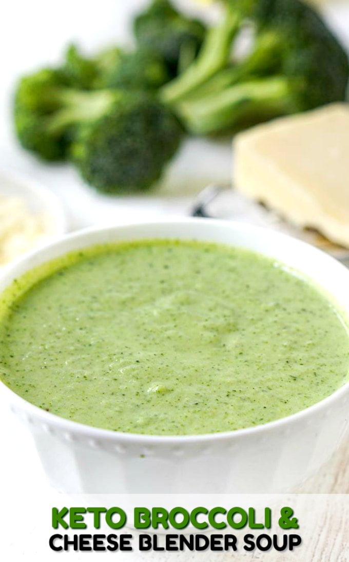 Keto Broccoli Cheese Blender Soup 4 Ingredients, 10 Minutes! My