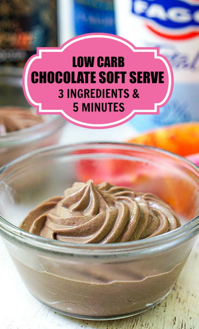 Low Carb Chocolate Soft Serve Ice Cream 5 Minutes, 3 Ingredients! My Life Cookbook