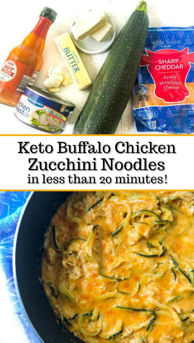 Keto Buffalo Chicken Zucchini Noodles Easy Skillet Dinner My Life
