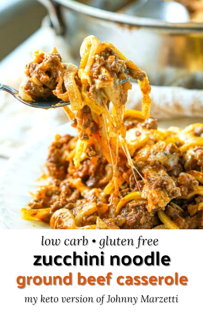Low Carb Zucchini Ground Beef Casserole keto Johnny