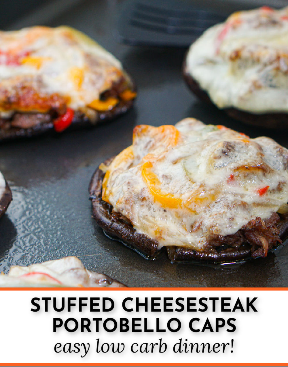 Philly cheesesteak Keto Stuffed Portobello Mushrooms Recipe
