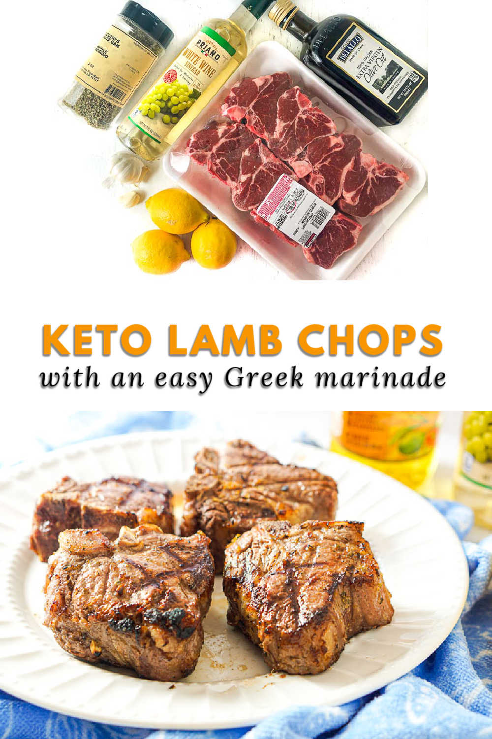Easy Greek Marinated Keto Lamb Chops on the Grill