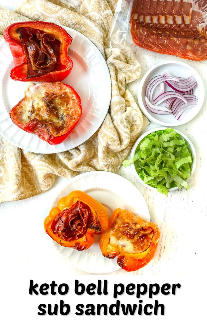 Keto Italian Sub Bell Pepper Sandwich In The Air Fryer My Life Cookbook