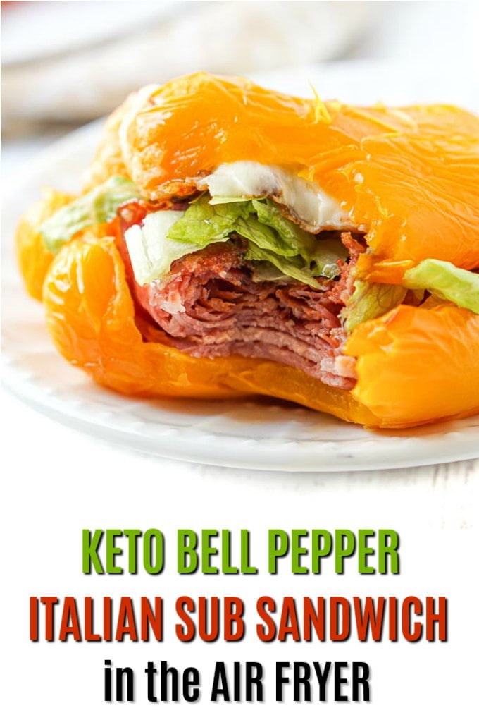Keto Italian Sub Bell Pepper Sandwich In The Air Fryer My Life Cookbook