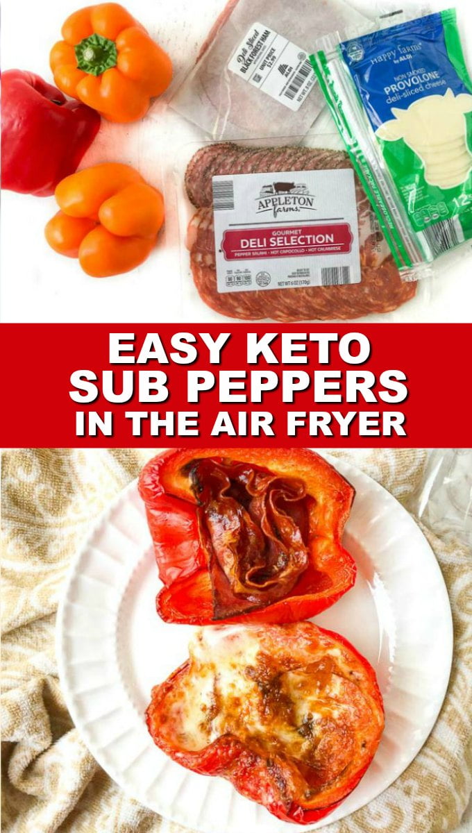 Keto Italian Sub Bell Pepper Sandwich In The Air Fryer My Life Cookbook