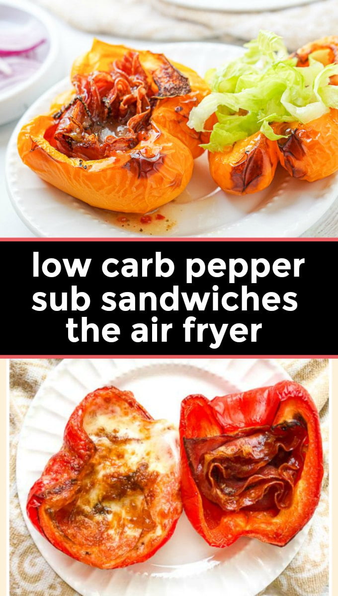 Keto Italian Sub Bell Pepper Sandwich In The Air Fryer My Life Cookbook