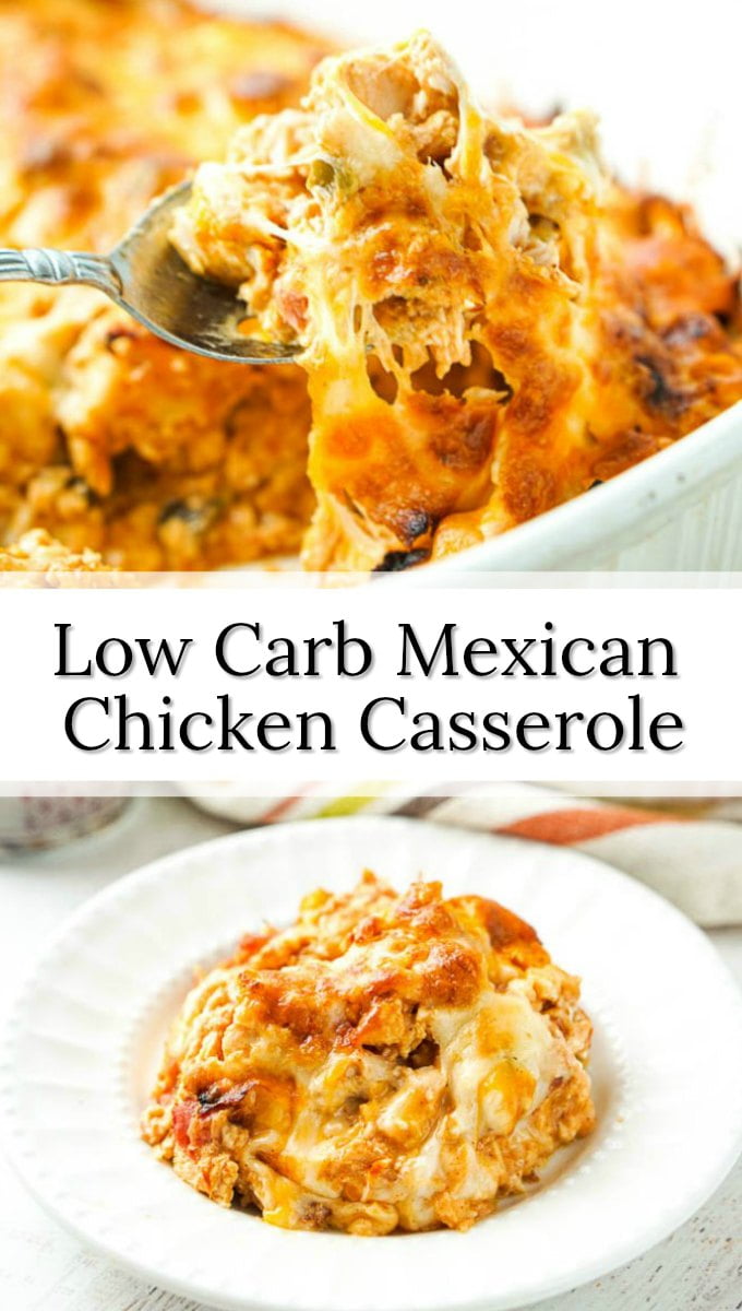 Keto Mexican Chicken Casserole Recipe | low carb comfort food