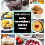 collage of pictures of keto breakfast recipes for this weeks meal plan