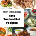 collage of pics for keto meal plan of instant pot recipes