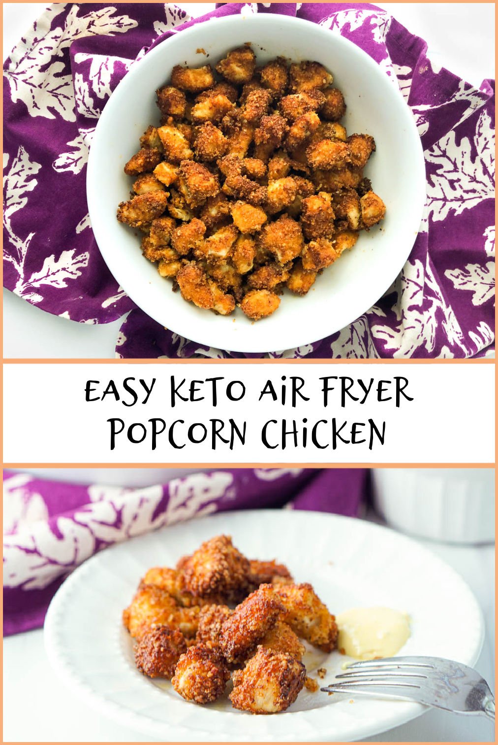 Easy Keto Popcorn Chicken Recipe in the Air Fryer My Life Cookbook