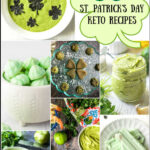 collage of keto St Patrick's Day recipes with text overlay
