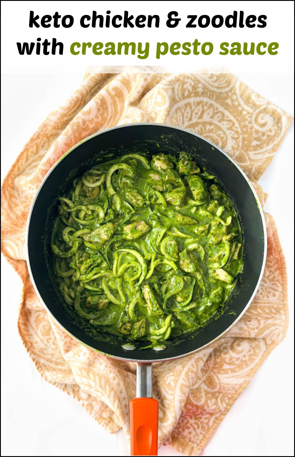 Keto Creamy Pesto Sauce easy recipe without basil or pine nuts!