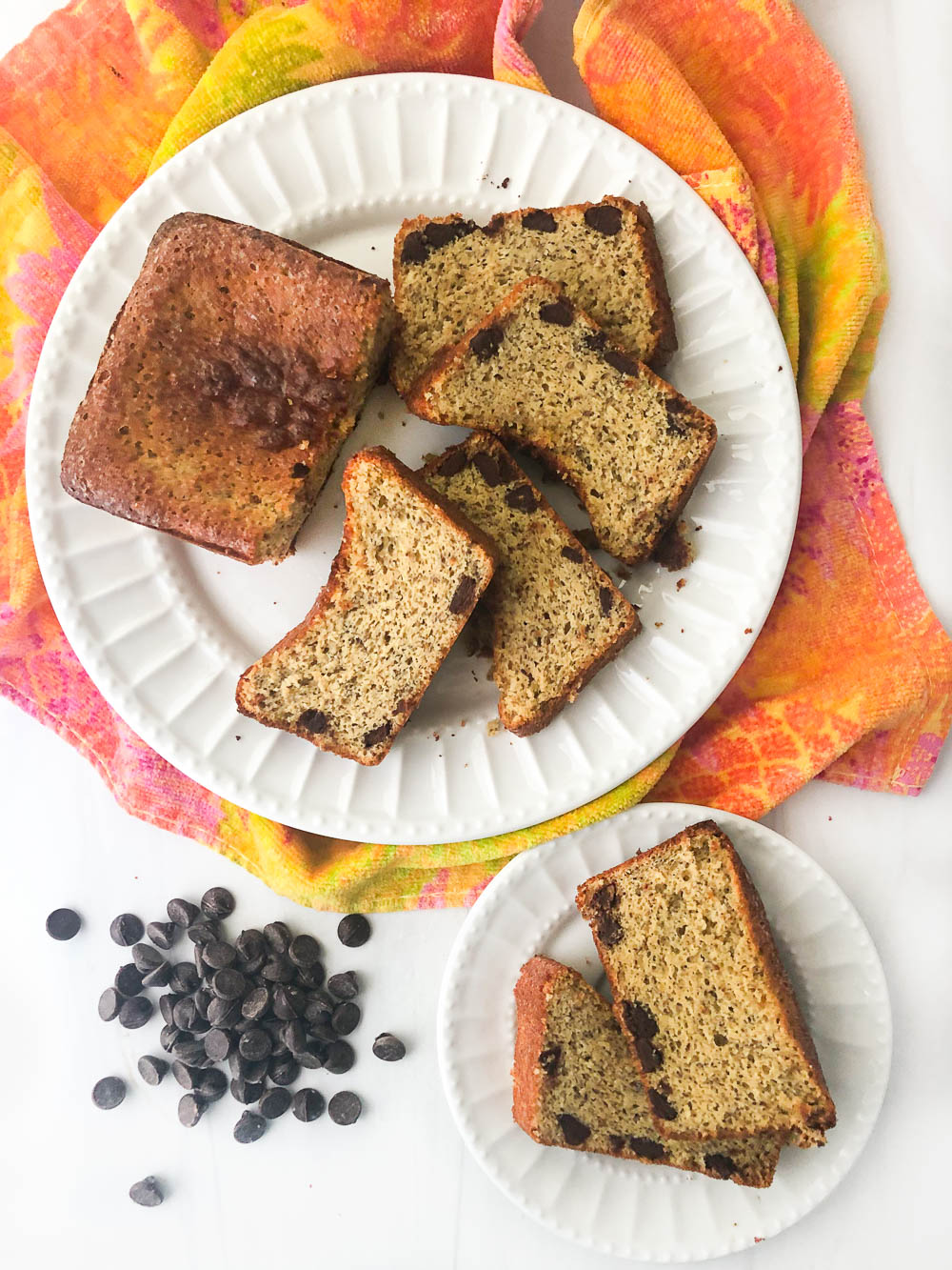 Keto Protein Powder Banana Bread with Chocolate Chips gluten free too!