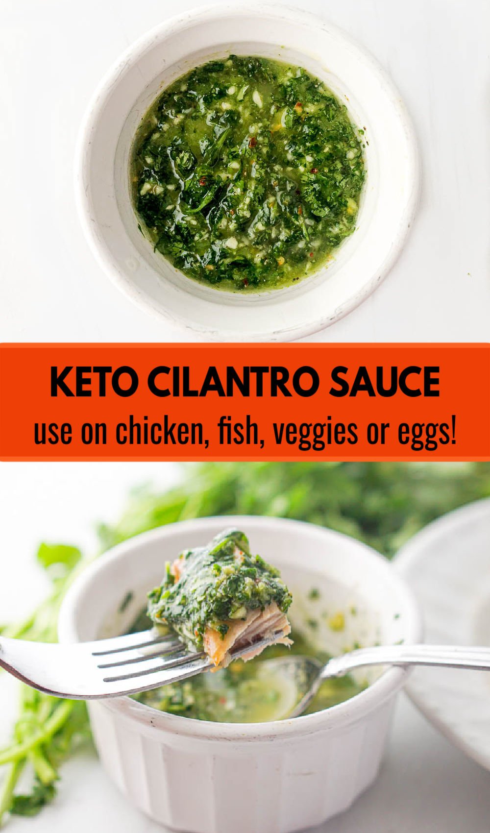 Easy Cilantro Chimichurri Sauce for Tuna Steaks healthy, low carb dinner!