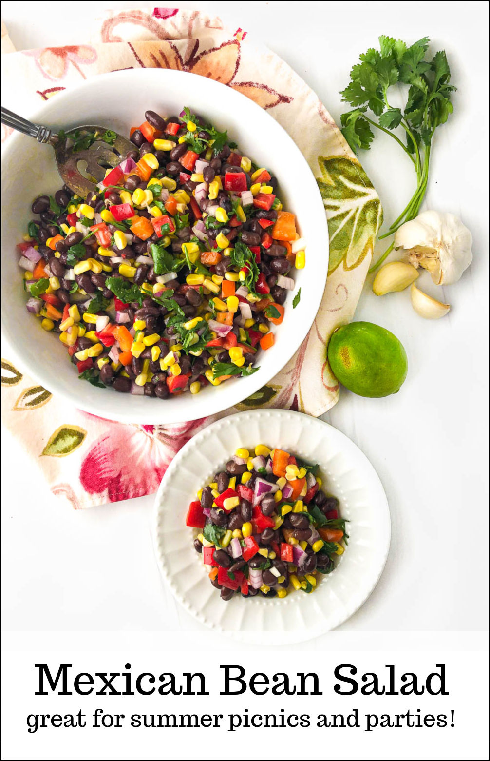 Easy Mexican Bean Salad quick summer black bean & corn salad!