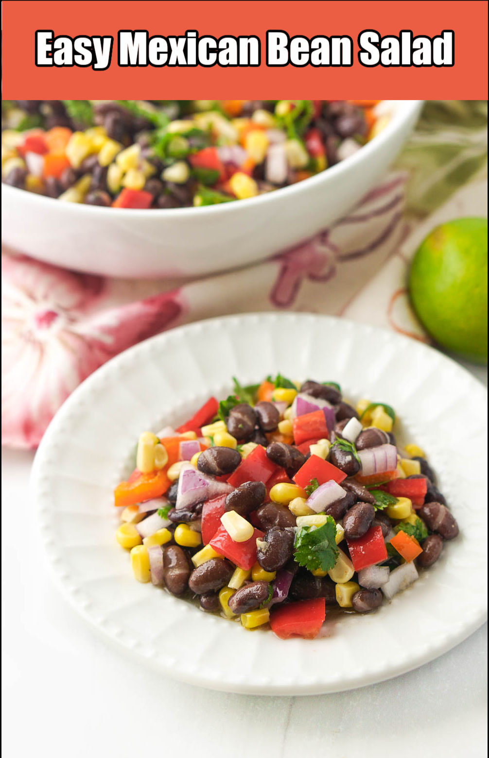 Easy Mexican Bean Salad quick summer black bean & corn salad!