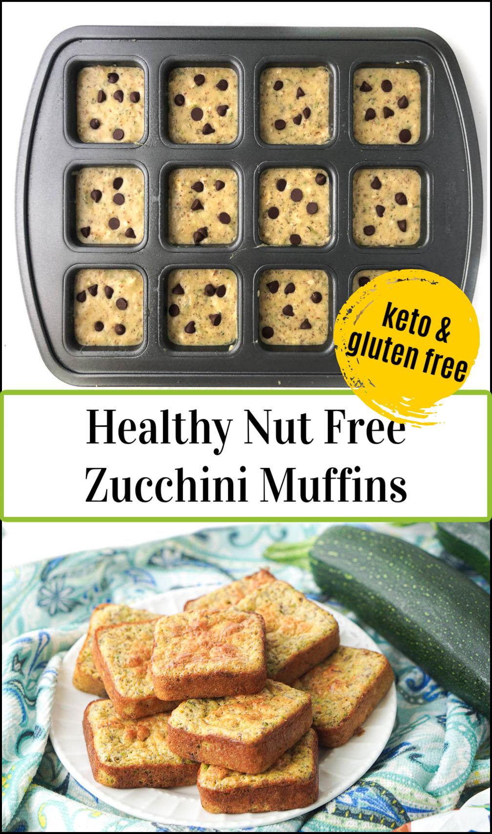 Zucchini Protein Powder Muffins (low carb, high protein & gluten free)
