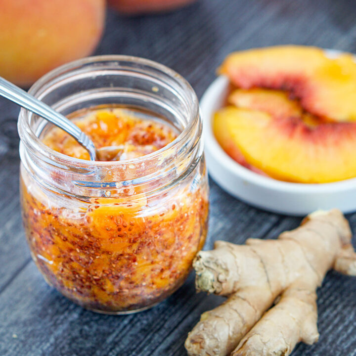 Low Carb Ginger Peach Chia Seed Jam