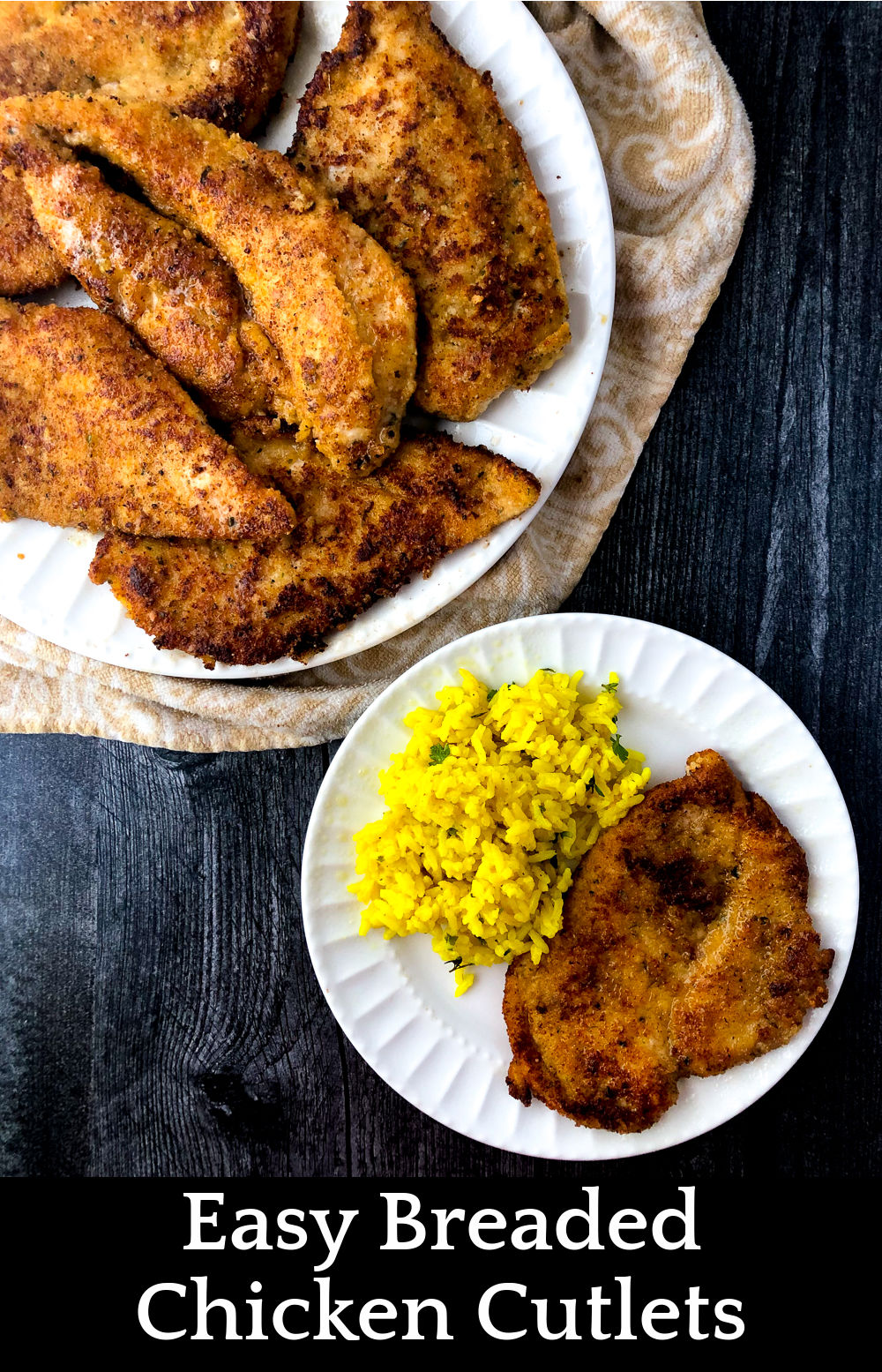 Easy Breaded Chicken Cutlets Recipe just 4 ingredients & 20 minutes